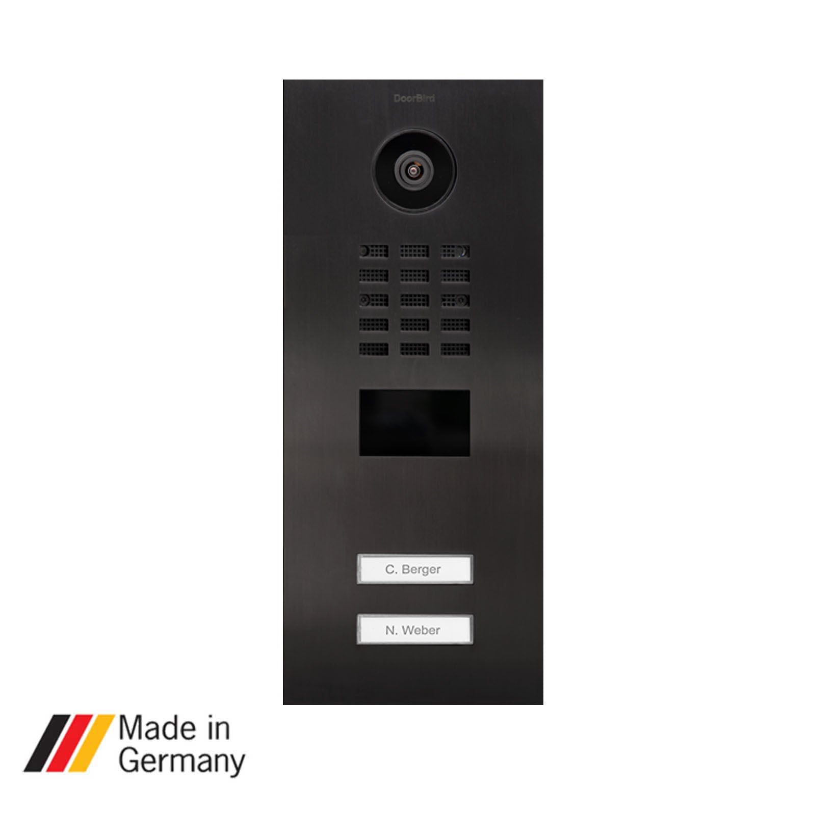 DoorBird D2102V, Surface & Flush Mount Possible, IP Video Door Station, 2 Units, 2 Call Buttons, (Housings sold separately)