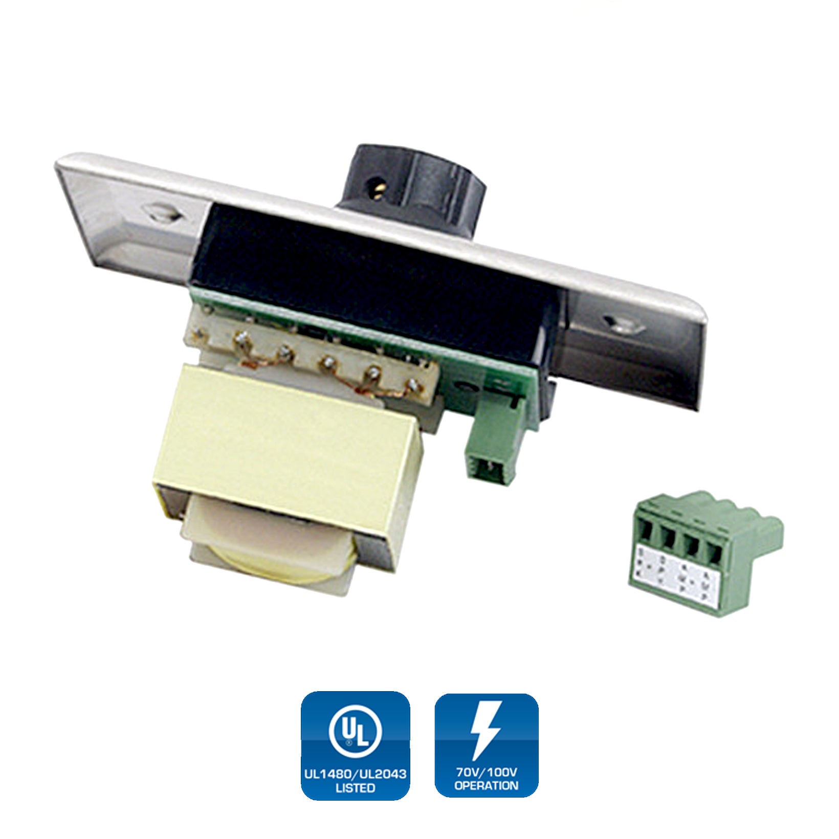 AtlasIED AT-35 / Single gang stainless steel 70V  commercial attenuator (35 watt )