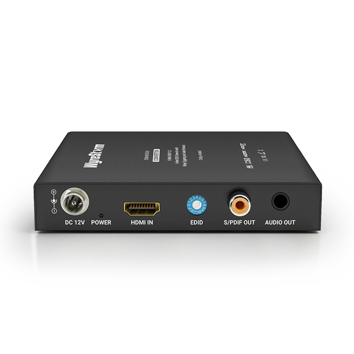 WyreStorm CON-H2-EDID,  HDMI In-line Signal Re-Clocker with EDID Management, Automatic or Manual CEC, Audio De-embed and Relay Triggering