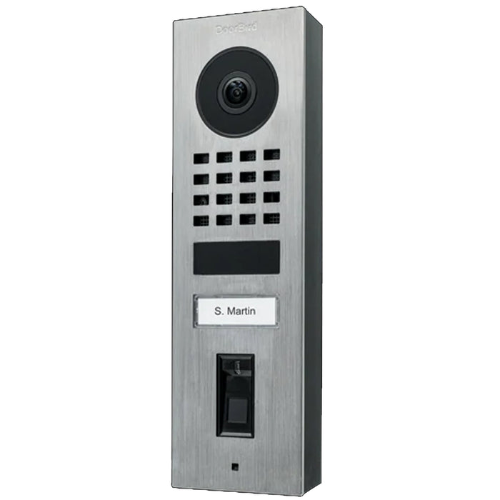 DoorBird D1101FV-FP50-SM, Surface Mount, IP Video Door Station,  Fingerprint 50, 1 Unit, 1 Call Button,