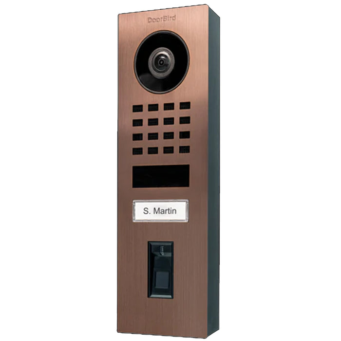 DoorBird D1101FV-FP50-SM, Surface Mount, IP Video Door Station,  Fingerprint 50, 1 Unit, 1 Call Button,