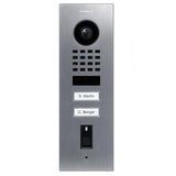 DoorBird D1102FV-FP50-FM, Flush Mount, IP Video Door Station, Fingerprint 50, 2 Units, 2 Call Buttons.