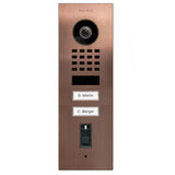 DoorBird D1102FV-FP50-FM, Flush Mount, IP Video Door Station, Fingerprint 50, 2 Units, 2 Call Buttons.