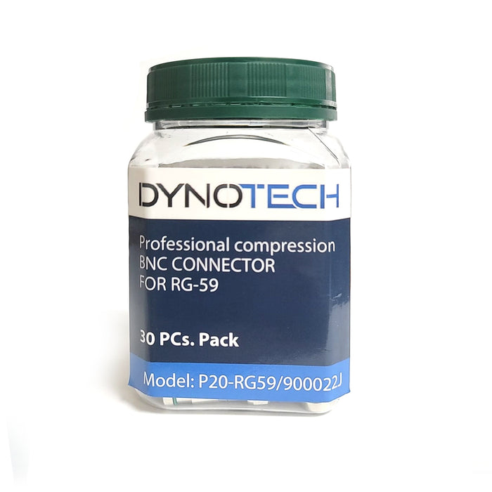 Dynotech BNC59C, Compression Connector, Green (30 PCs)