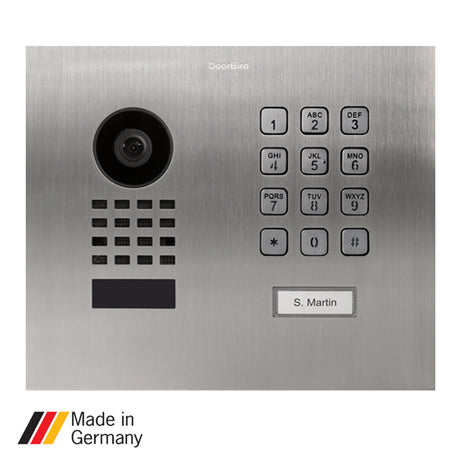 DoorBird D1101KH, Modern Flush Mount, IP Video Door Station, 1 Unit, 1 Call Button,