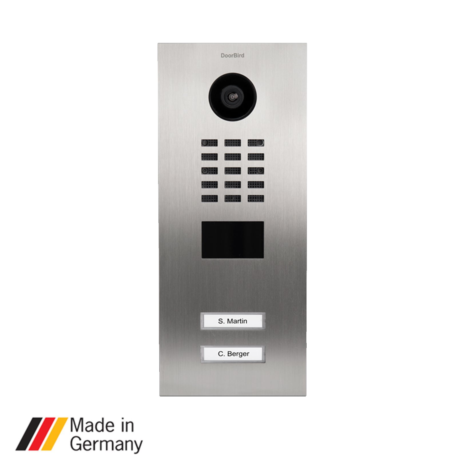 DoorBird D2102V, Surface & Flush Mount Possible, IP Video Door Station, 2 Units, 2 Call Buttons, (Housings sold separately)