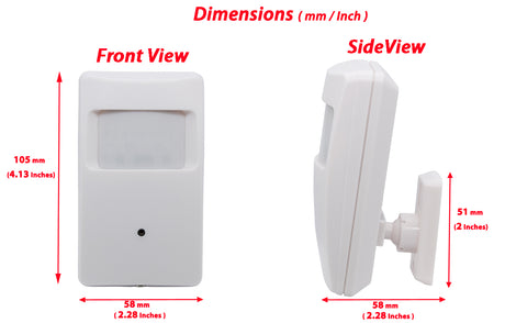 Acegear CIPIR4KA-POE, (8MP) Spy Camera Pinhole, (Motion Detector STYLE) with Microphone, (POE SPLITTER INCLUDED)