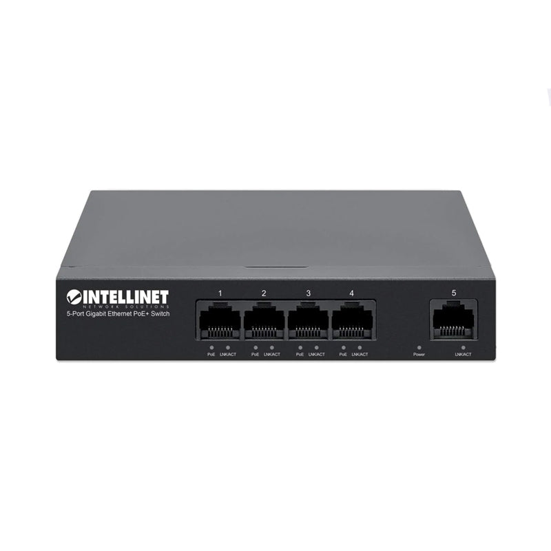 Intellinet 561792, 5-Port Gigabit Ethernet PoE+ Switch — Blue Star ...