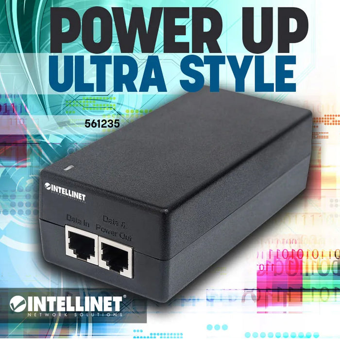 Intellinet 561235, Gigabit Ultra PoE Injector, 1 x 60 W