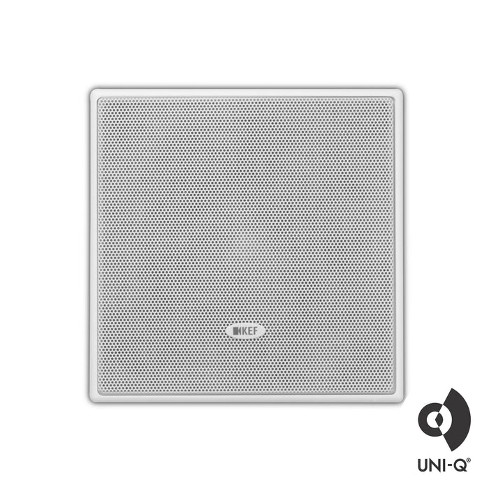 KEF CI130QS, 5.25" In-Ceiling Uni-Q Two-way 130mm Square 80W Speaker, 100W (Each)