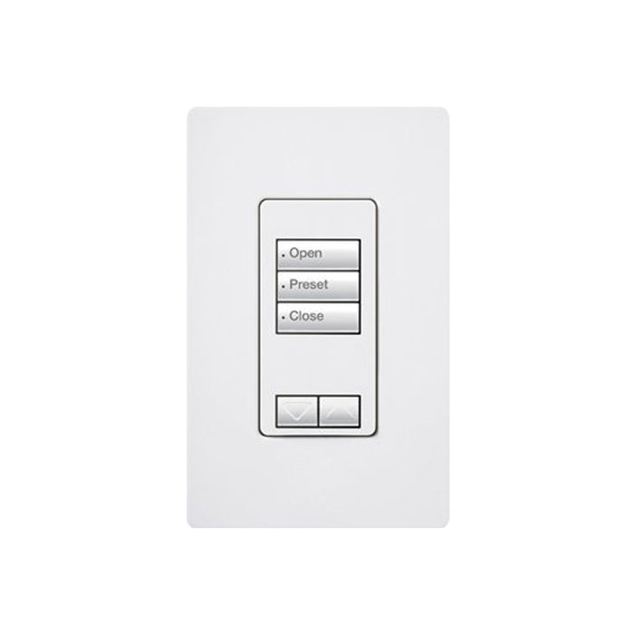 Lutron RRD-W-3BRL-WH, RadioRA2, Wall Mounted Keypad - 3 Buttons - Featuring Raise/Lower