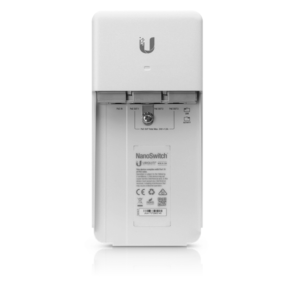Ubiquiti N-SW-US, NanoSwitch Outdoor 4-Port PoE Passthrough Switch