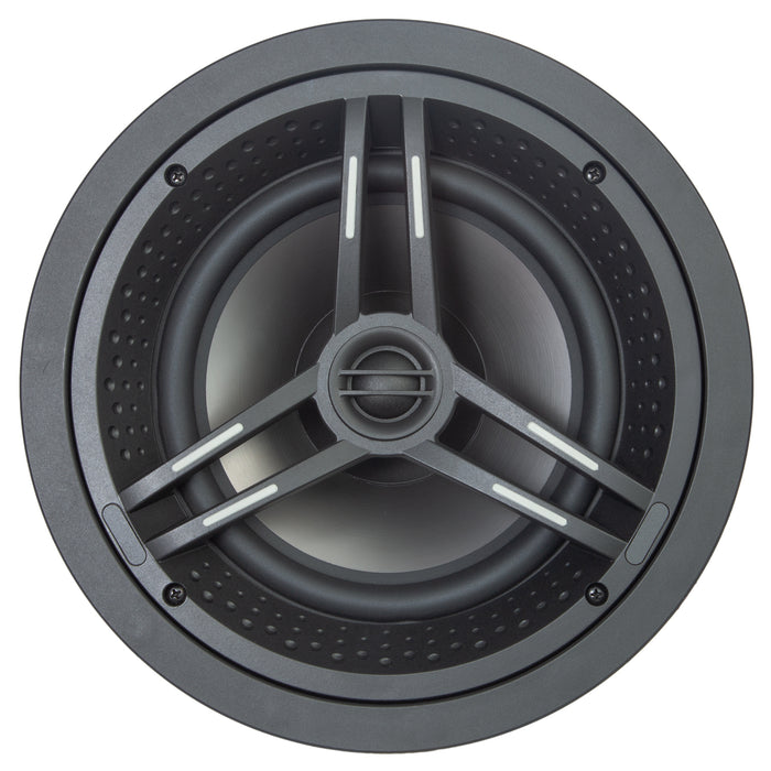 SpeakerCraft DX-FC8 (DX-Stage F Series) 8" In-Ceiling Speakers- Polypropylene cone, 1" Pivoting Silk Tweeter, 120W (PAIR)