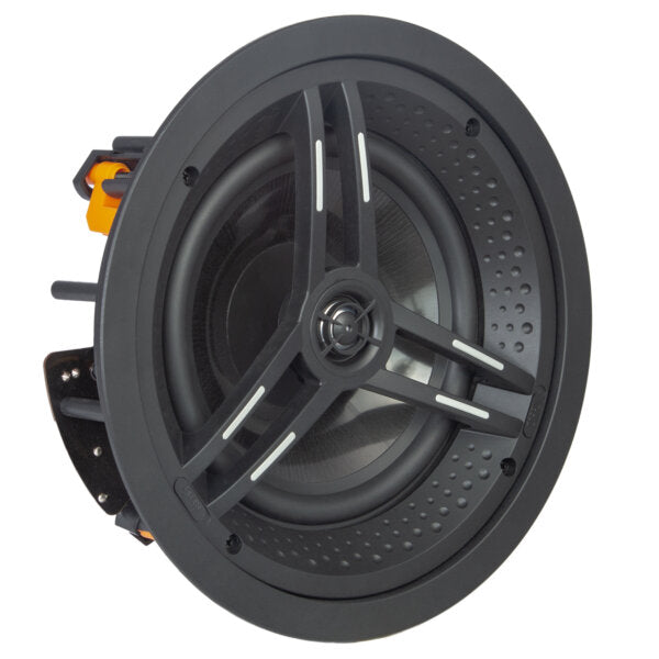 SpeakerCraft DX-GC8 (DX-Grand Series) 8" In-Ceiling Speaker - Graphite Injected Polypropylene Cone, 1" Pivoting Aluminum Tweeter, 120W (PAIR)