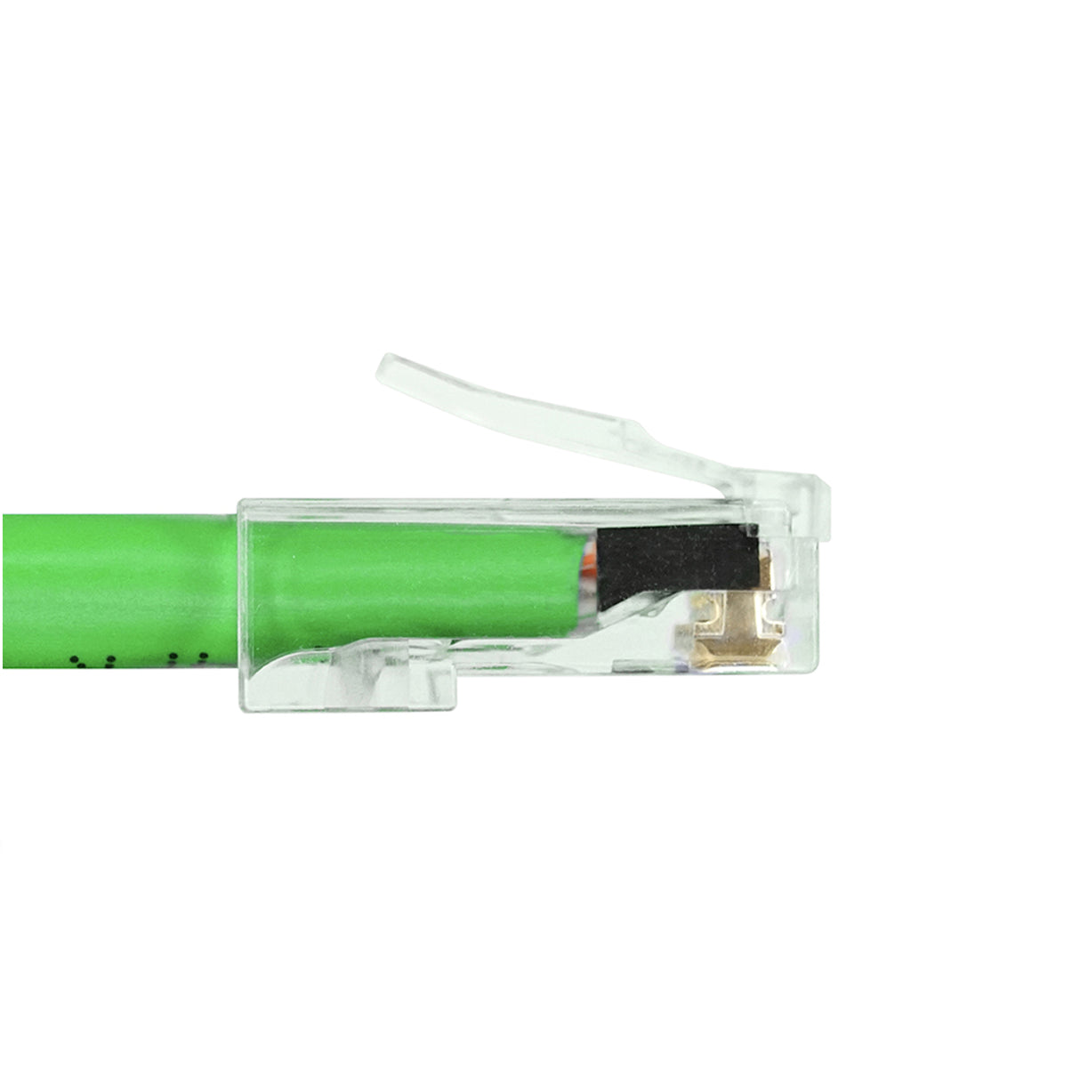 Simply45 CAT6/6A UTP (S45-1100) STANDARD. RJ45 Modular Plugs with Bar45™ Hi/Lo Stagger, Green Tint - (100pcs/Jar)