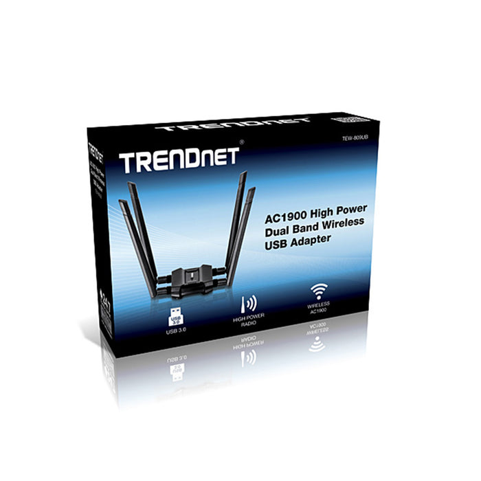 TRENDnet TEW-809UB AC1900, High Power Dual Band Wireless USB Adapter