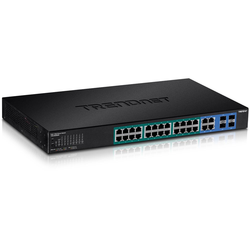 TRENDnet TPE-5028WS 28-Port Gigabit Web Smart  PoE+ Switch (370W)