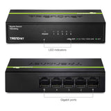 TRENDnet TEG-S50g 5-port Gigabit GREENnet Switch (Metal)