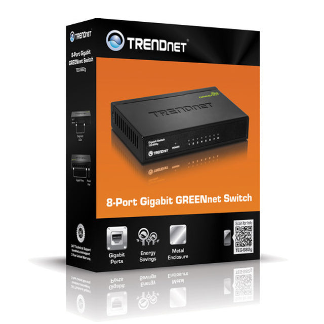 TRENDnet TEG-S82g 8-port Gigabit GREENnet Switch /w metal case