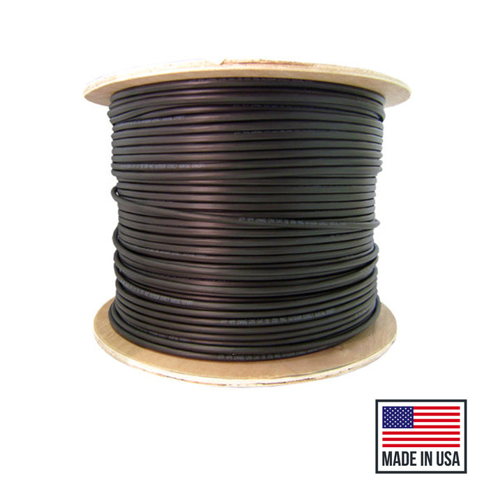 TechLogix M3I-6M-P-BK, Fiber bulk cable -- 6 strand distribution indoor/outdoor plenum-rated OM3 -- 50um Corning ClearCurve -- 500'