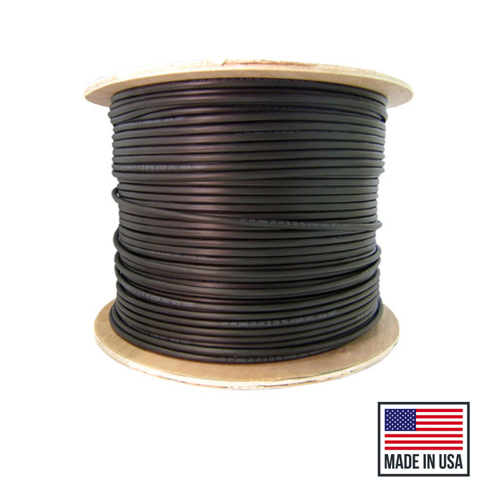 TechLogix S2I-12M-P-BK-1000, Fiber bulk cable -- 12 strand distribution indoor/outdoor plenum-rated OS2 -- 9um Corning SMF-28 Ultra -- 1000'