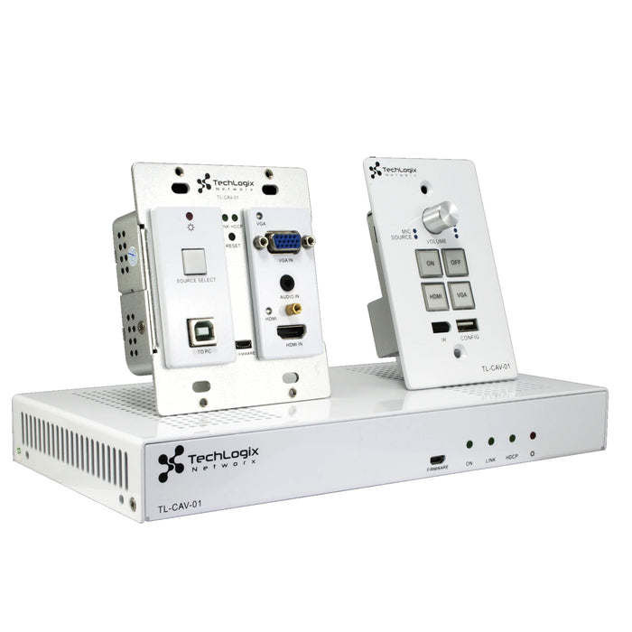 TechLogix TL-CAV-01-HDV,  All-in-one meeting room & classroom AV system -- 1 HDMI & 1 VGA input