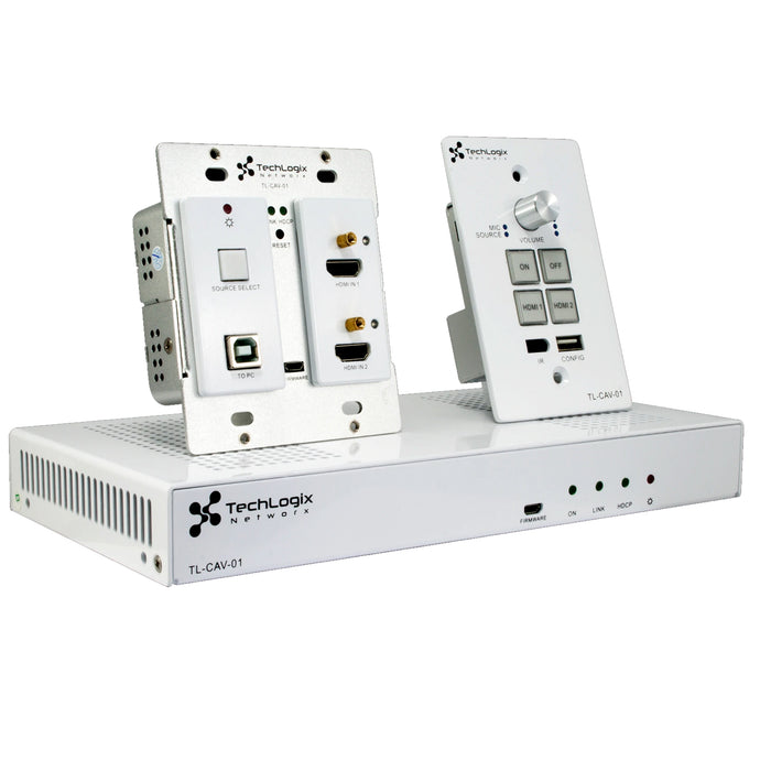 TechLogix TL-CAV-01-HD, All-in-one meeting room & classroom AV system -- 2 HDMI inputs