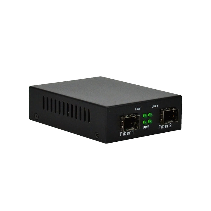 TechLogix TL-MC-1S1S, Ethernet SFP to SFP Media Converter with 2 GE SFP Slots