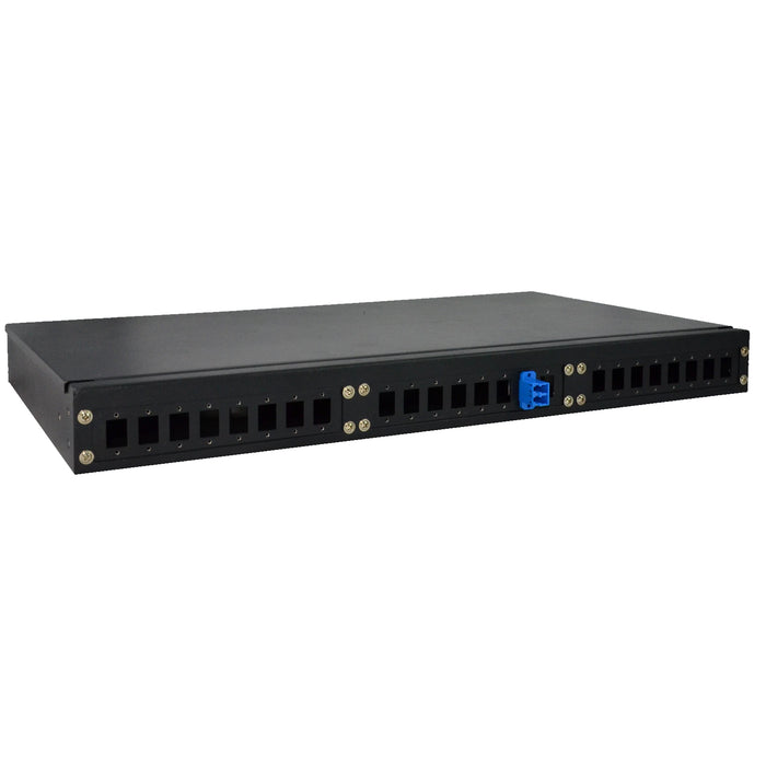 TechLogix TL-24P-RT, Rack-mount fiber distribution box, 24 port 1RU tray (requires couplers)