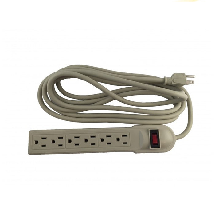Uninex PS09S-12 Surge Protection 6 Outlet, 12 Ft, 14 Gauge Cord Power Strip