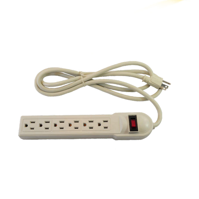 Uninex PS09S-6 Surge Protection 6 Outlet, 6 Foot 14 Gauge Cord Power Strip