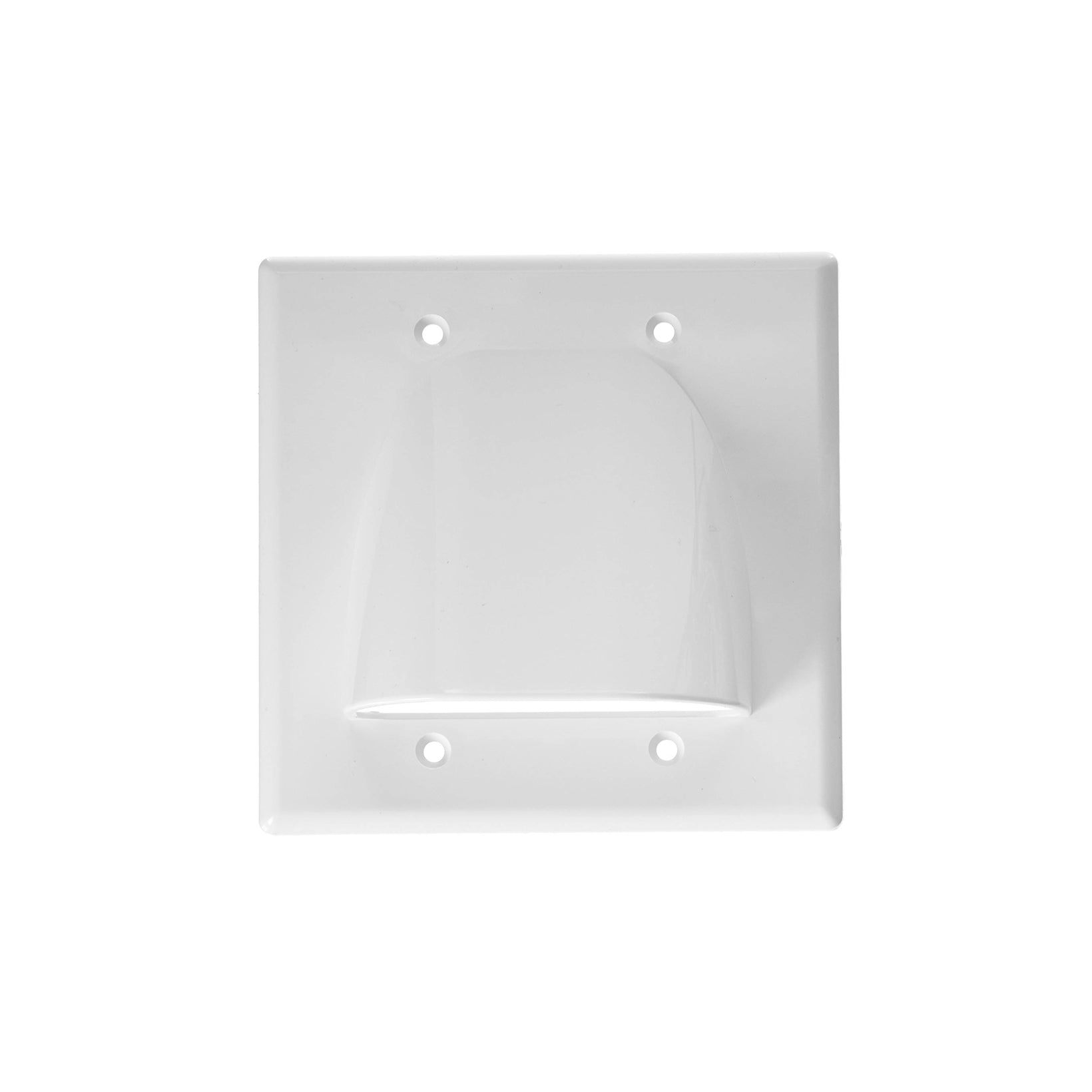 Vanco Reversible Cable Plate,(1 Gang / 2 Gang) White.