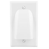 Vanco VANWPBWWX 1 Gang Flat Fixed Wallplate, White