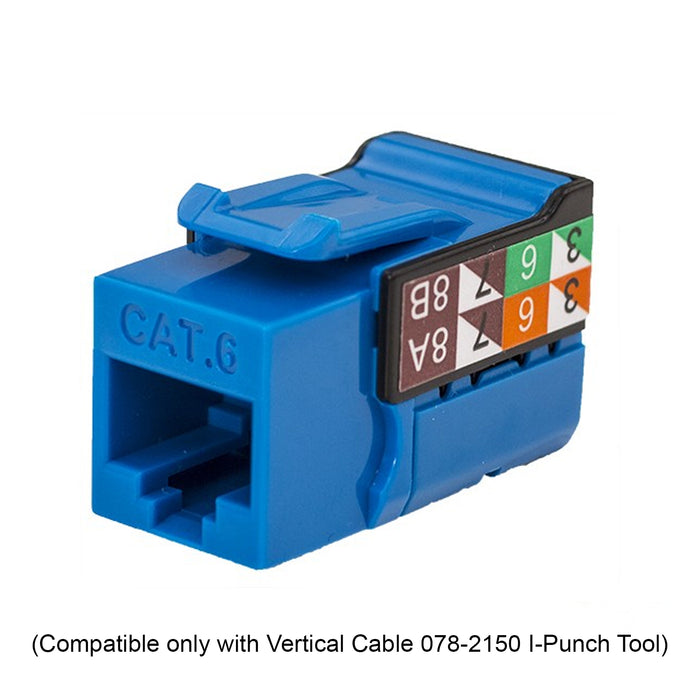 Vertical Cable KEYSTONE CAT6 90 Degrees, White / Blue / Orange (Each)