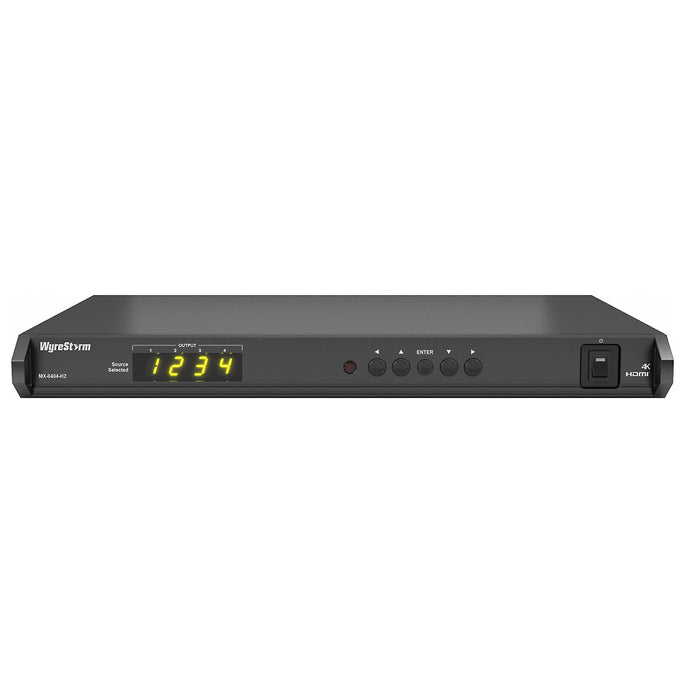 Wyrestorm MX-0404-H2 4K HDR 4:4:4 60Hz HDMI 4x4 Matrix Switcher, CEC power triggering and A/V mute function