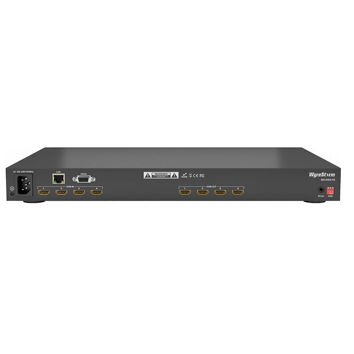 Wyrestorm MX-0404-H2 4K HDR 4:4:4 60Hz HDMI 4x4 Matrix Switcher, CEC power triggering and A/V mute function