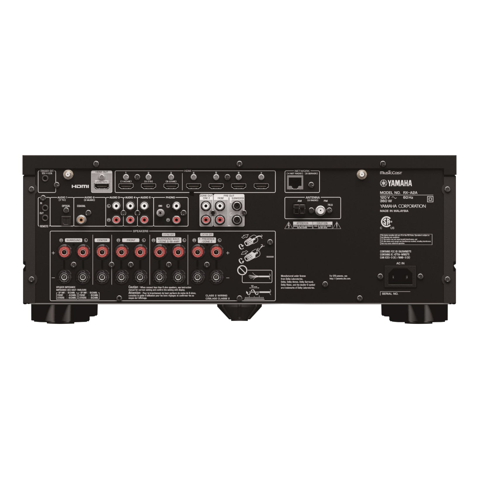 YAMAHA RX-A2A AVアンプ✨付属品✨箱✨保証 Yamaha RX-A2ABL, AVENTAGE RX-A2A 7.2-Channel Network A/V Receiver