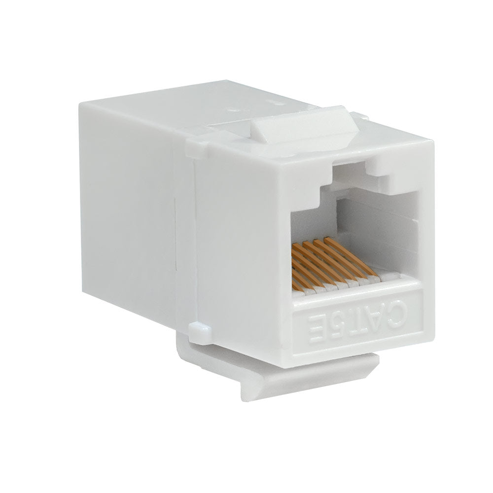 Acegear COUPLER KEYSTONE CAT5E In-Line, White (Each)