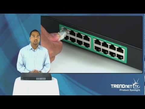 TRENDnet 1620WS 16-port Gigabit Web Smart PoE+ Switch w/ 2 Shared Mini-GBIC Slots  (16 PoE+, 2SFP)