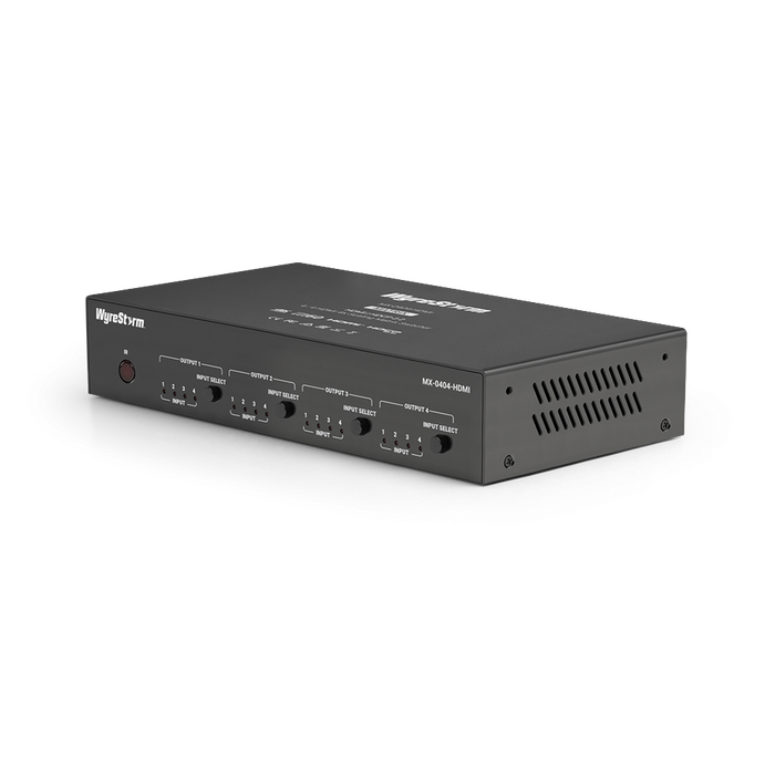 WyreStorm MX-0404-HDMI, 4K HDR 4x4 HDMI Matrix Switcher with Scaling Outputs and Audio De-embed
